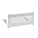 FOPPAPEDRETTI Sponda da Letto Hoplà 90 cm, per bambini da 18 mesi a 5 anni, Fissaggio sotto materasso, Pieghevole e Trasportabile, Borsa da trasporto inclusa, Sicura e Protettiva, Bianco