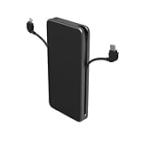 ZAGG mophie Powerstation Plus Power Bank, Batteria Portatile 10.000mAh con Cavi USB-C e Lightning, Ricarica Veloce per Tre Dispositivi, per Smartphone, Tablet e altri dispositivi USB-C (Nero)