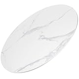 ZL ZELing Tavolo rotondo in pietra sinterizzata da 90 cm, tavolo di ricambio per interni ed esterni, resistente al calore e ai graffi, impermeabile, ceramica, scrivania, patio, balcone, bistrot