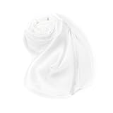 MAPIMANIA - Stola Elegante Donna Bianco per Cerimonia e Matrimonio – Scialle Estivo in Seta 180x90 cm, Coprispalle per Abito da Sera