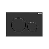 Geberit, Placca di comando Sigma20 115.882.16.1, per risciacquo a 2 quantità, colore nero opaco, nero 115882161