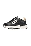 LIU JO BF5043 Amazing Black Sneakers Moda per Donna in Pelle Nera con zirconi e Zeppa (Taglia 37)