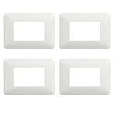 BRATEK 4 Placchette compatibili per frutti Matix 3 Moduli, Placche per frutti elettrici