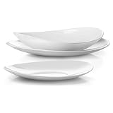 Bormioli Rocco Prometeo Servizio da tavola Ovale di Tendenza, con 6 Piatti Piani, 6 Piatti Fondi e 6 Piatti da Dessert (18 Pezzi)