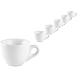 Anna Flowers Set 6 Tazzine Tazze Servizio Da Caffè Bianche Ceramica Espresso Colazzione Bar