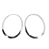 MangWany 2pacs Anello fanale compatibile con Mini Cooper F55 F56 F57 2014-2021 51137300631 51137300632 51712355791 51712355798 Argento