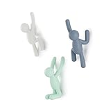 Umbra Buddy Ganci da parete, Set di 3, Multicolore