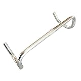 F Fityle Manubrio per Bici da Corsa, Manubrio per Bici Curvo, componente in Lega di Alluminio, Barra da Corsa Professionale, Parte di Ricambio, Argento