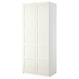 IKEA Pax Armadio a 2 Ante 100x38x236 cm, Bianco/Bergsbo Bianco
