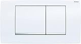 Geberit 115.899.KJ.1 Placca di Comando Twinline per risciacquo a 2 quantità, 34 x 18.5 x 3.2 cm, Bianco