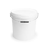 Garronda Secchio con Coperchio 20 L per la conservazione di Prodotti Alimentari e chimici 1 Pezzo Bianco GD-0071