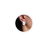 Atentuyi Cristallo Matrimonio Orecchini A Perno Argento Pave Strass Orecchini A Goccia Forma Di Pera Cz Orecchini Da Sposa Orecchini A Goccia D'acqua Scintillante Gioielli Per Le Donne Ragazze