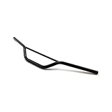 Biker Market - Manubrio moto scrambler, cafe racer, "Dirtbike" colore nero, diametro 22 mm. Manubrio con traversino centrale