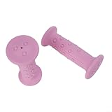 1 paio di manopole in gomma per bici da bambini BTWIN da 14/16 pollici con diametro interno di 18 mm, adatte per aste rotonde (G133 coppia rosa)