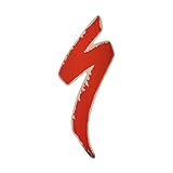 Gepinke Adesivi per bici in morbida lega di alluminio, adesivi per MTB BMX, pieghevoli, telaio anteriore, accessori per ciclismo, emblema tubo fai da te (S-Works-(rosso)