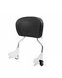Cuscino Sella Moto Per Touring Road King Street Electra Glide 1997 1998 1999 2000 2001 2002 2003 2004-2008 Moto Passeggero Schienale Sissy Bar Schienale Della Moto(Chrome)