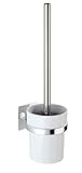 WENKO Turbo-Loc® Quadro portascopino WC - Fissaggio senza trapano, ABS, 9.5 x 35.5 x 12 cm, Cromo