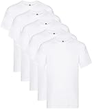Fruit of the Loom Original T., T-Shirt Uomo, Bianco (White 30), Large(Pacco da 5)