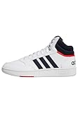 adidas Hoops 3.0 Mid Lifestyle Basketball Classic Vintage Shoes, Sneaker Uomo, Ftwr White Legend Ink Vivid Red, 45 1/3 EU