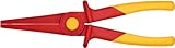Knipex Pinza Prensile con Becchi Piatti, in Resina Isolanti Resina Sintetica, con Zona in Materiale Sintetico Morbido per Una Presa Sicura 220 Mm 98 62 02