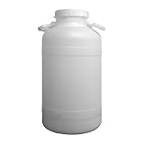 MONDO VIRO Fusto a bocca larga per uso alimentare in plastica bidone senza rubinetto per alimenti, liquidi e conservazione sicura (5, Allungato, 1, 3220)