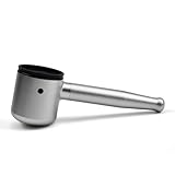 Premium Pipa Pura | CNC Alluminio | 1g capacità - 3-parti | | Facile Pulizia| Fumare la pipa | Uso Dei Prodotti Del Tabacco (Argento)