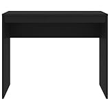 vidaXL Scrivania Moderna Elegante Robusta Tavolo da Lavoro Ufficio Studio Mobile Porta PC Consolle Decorativa Nera in Truciolato