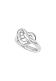 Breil, Collezione B&Me, Anello Donna Knot Love, in Acciaio Lucido, con Design Minimal, Ricercato e Simbolico a Forma di Cuore, Ideale per un Regalo Speciale, Misura 10, Silver