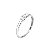 Bluespirit Anello Donna in Oro Bianco 375, Zirconi, Collezione B-Classic, Idee Regalo - P.77J5030004