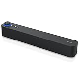 ATLANTIS Soundbar PC 20W, Casse PC, Jack 3.5mm + Bluetooth 5.3 per Smartphone, FireTV, Giradischi,batt. 2400mhA, Radio FM, Altoparlante PC, Portatile, TV, Smartphone Dim 420x60x74 mm Nero P003-C0820-B