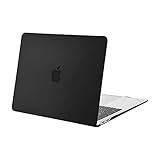 MOSISO Custodia Compatibile con MacBook Air 13 Cover M1 Chip A2337 A2179 A1932 2021 2020 2019 2018 Retina Touch ID,Protezione Case Compatibile per MacBook Air M1 Cover 13,3'' Pollici, Nero