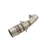 Marmitta Moto Per Per XMAX 250 300 Per XMAX250 Per XMAX300 Fuga Scarico Modifica Tubo Collegamento Centrale Collegamento 51mm Silenziatore Moto Tubo centrale scarico(Dimensione:Tipo B)