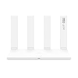 HUAWEI WiFi AX3, Router Wireless Dual Band Gigabit Wi-Fi 6 AX3000, 4 porte GE WAN/LAN auto-adattative, Sicurezza HomeSec™, Ideale per Gaming Xbox/PS5/Steam e 8K, Esclusiva Amazon