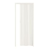 Paluplus Porta a Soffietto in ABS Ultra Sottile di colore Bianco, Misura 215x82 cm, Spessore 0,6 mm, Senza Serratura con Chiusura Magnetica, Porta Interna con Maniglia -2735F