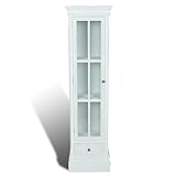 vidaXL Libreria 3 Scaffali in Legno Bianco Stile Anticato Mobiletto Credenza