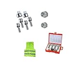 COMPATIBILE CON FIAT Bravo, Brava, Punto, Marea, Palio per anno 1999-2000 (G) BULLONI ANTIFURTO AUTO PER CERCHI IN LEGA BULLONE PER RUOTA FARAD KIT DI 4 PERNI+2 CHIAVI