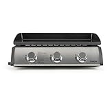 Livoo plancha gas 7,5kw piastra in acciaio smaltato 61x38cm doc277