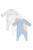 Chicco, Tutine Neonato, Set di 3 Tutine in Morbida Ciniglia con Piedino, Idee Regalo Nascita, Abbigliamento Bambino 0-24 Mesi, Designed in Italy