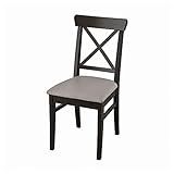 Ikea Sedia INGOLF, marrone-nero/Nolhaga grigio-beige