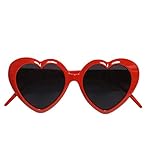 WIDMANN MILANO PARTY FASHION 6634L - Occhiali a cuore, rossi, occhiali da festa, anni '50, carnevale, festa a tema
