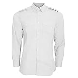 Kustom Kit - Camicia a Maniche Lunghe - Uomo (Collo: 44,5 cm) (Bianco)