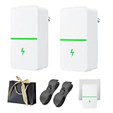Nzkeuf Power Saver Originale, 2 Pezzi Dispositivo di Risparmio Energetico, Spina Europea per Elettrodomestici e Apparecchiature Ad Alta, Alta Efficienza e Risparmio Energetico, Risparmio di Denaro