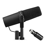 Shure SM7B Microfono da studio XLR per musica e parlato, ampia gamma di frequenze, Nero MVX2U Interfaccia digitale XLR-to-USB con jack per cuffie, preamplificatore di 60 dB