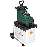 Gardebruk® Biotrituratore Elettrico Silenzioso 3100 W Triturare Rami Contenitore 60L Cippatore Tritatutto da Giardino