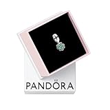 PANDORA Pendente a forma di trifoglio Moments in argento Sterling con cristallo verde reale