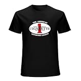 Mens Cigarette Racing Team Speedboat Boat Powerboat Engine Logo Top Tee Shirt Short-Sleeved T-Shirts Black S