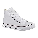 Elara Sneaker Unisex Sport High Top Scarpe da Ginnastica Chunkyrayan Bianco 85-109-A-Bleach-43
