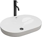 Rea Lavabo da Incasso Arleta Lavabo Bagno 615 x 420 x 170 mm Ceramica (Bianco)