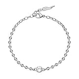 Brosway Bracciale Donna in Acciaio e Cubic Zirconia con Simbolo Cornetto | Collezione Desideri - BEI082