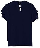 Fruit of the Loom Iconic, Lightweight Ringspun Tee, 3 Pack T-Shirt, Blu (Deep Navy AZ), XX-Large (Taglia Produttore: 2XL) (Pacco da 3) Uomo